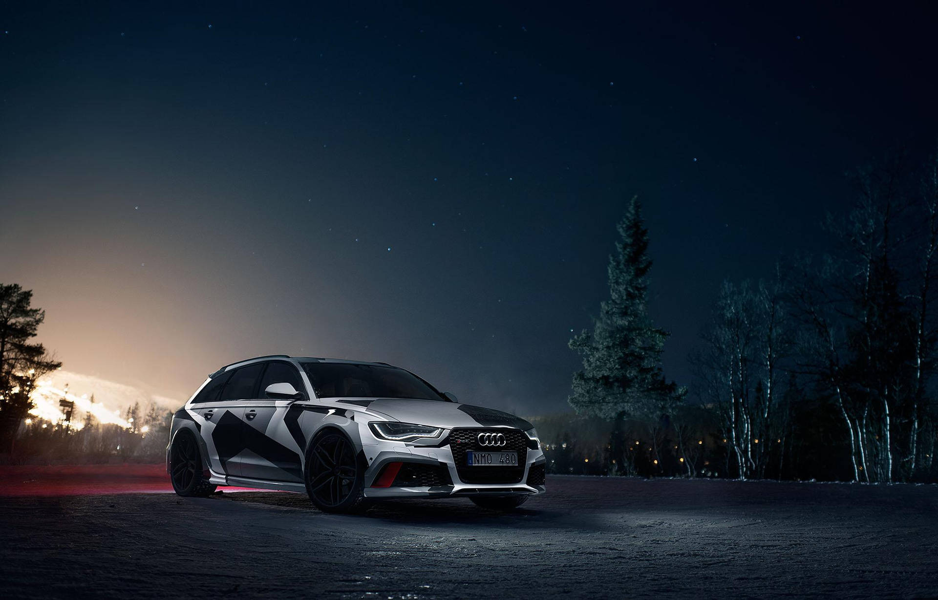 Audi RS 6 Alone At Night Wallpaper
