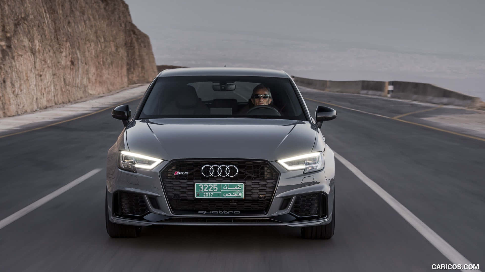 "audi Rs3 In Silver - Ultimate Blend Of Performance&Luxury" Wallpaper