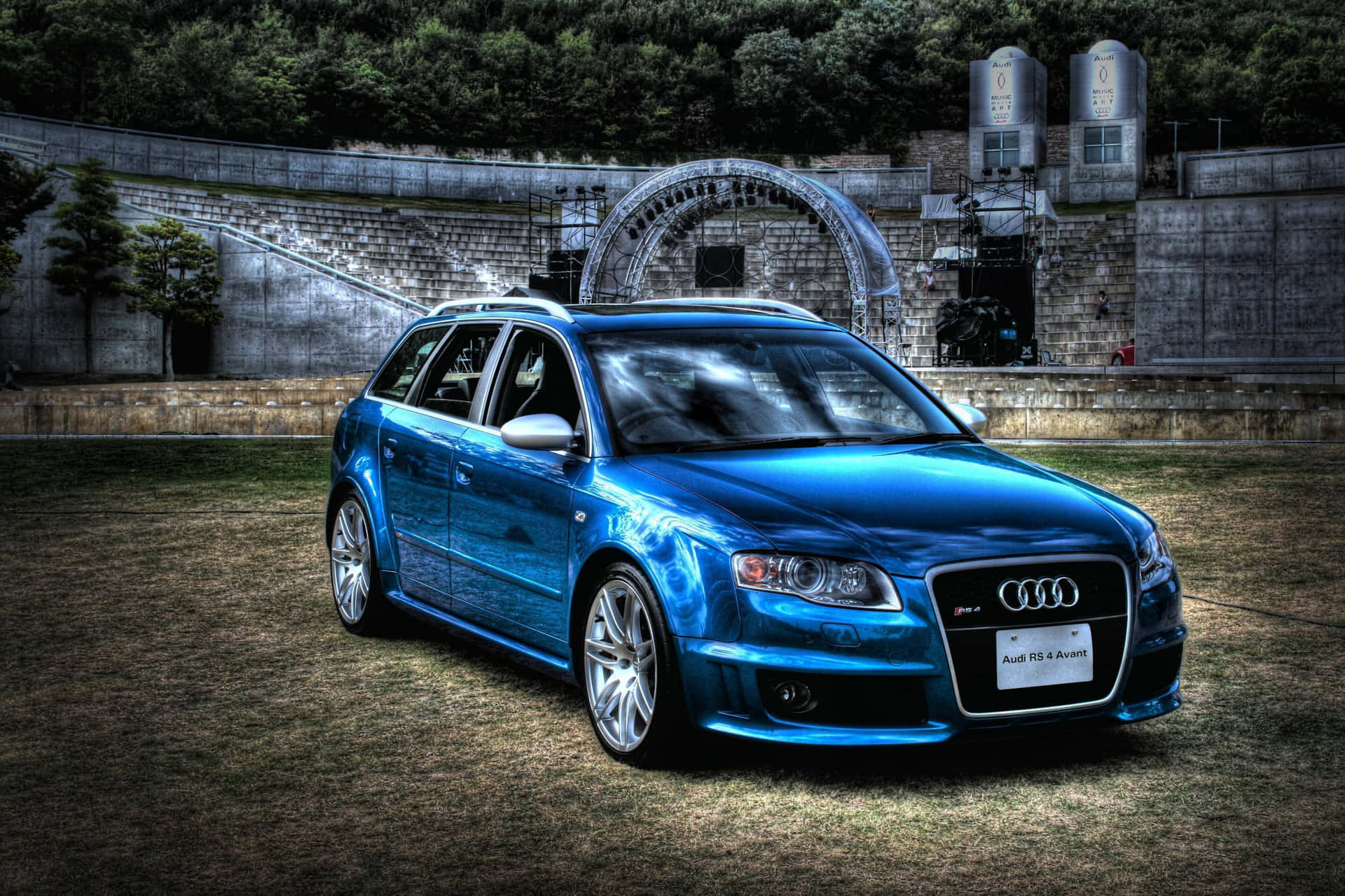 Audi RS4 B7 on the Road Wallpaper