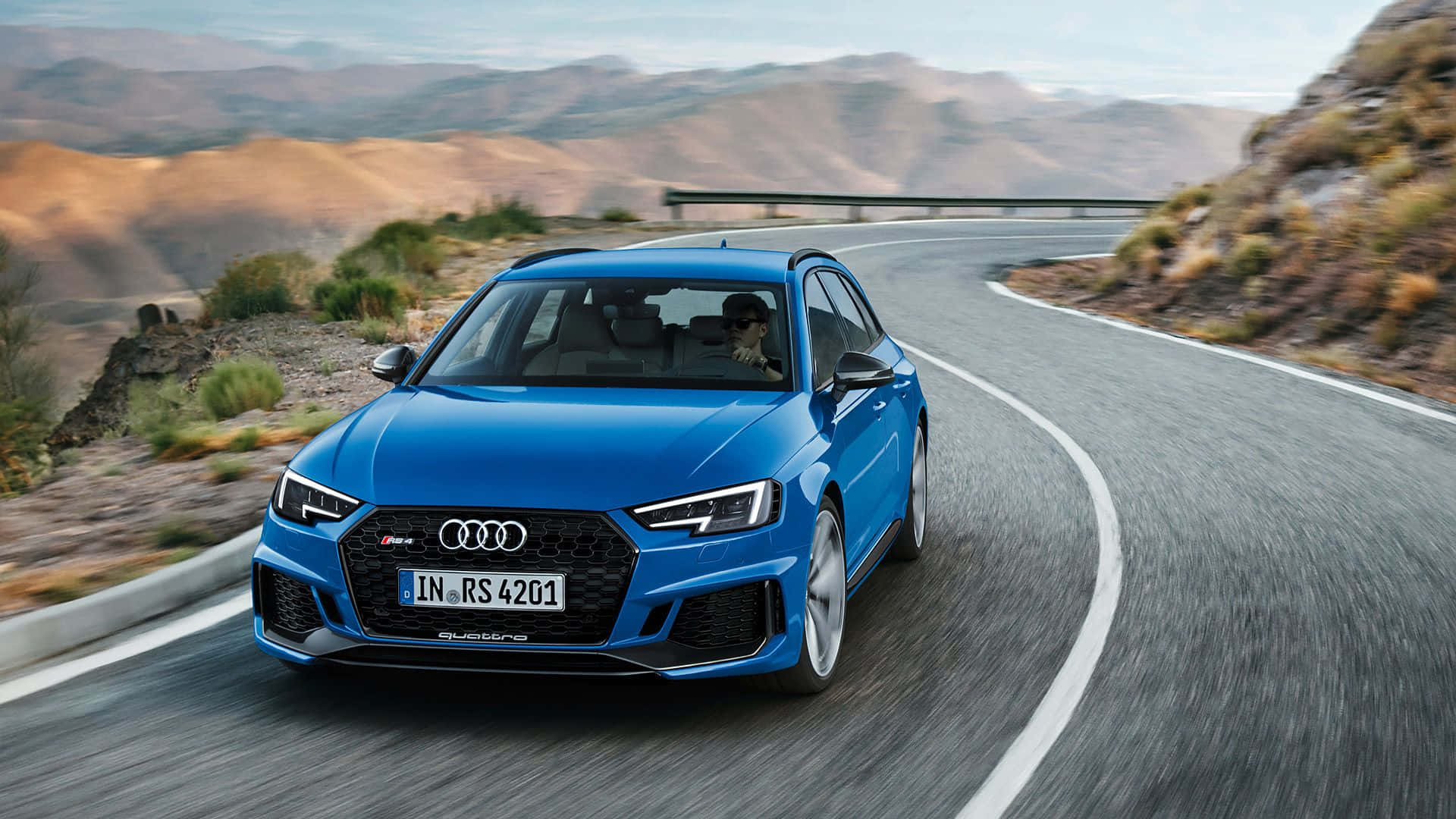 Eye-catching Audi RS5 in action Wallpaper