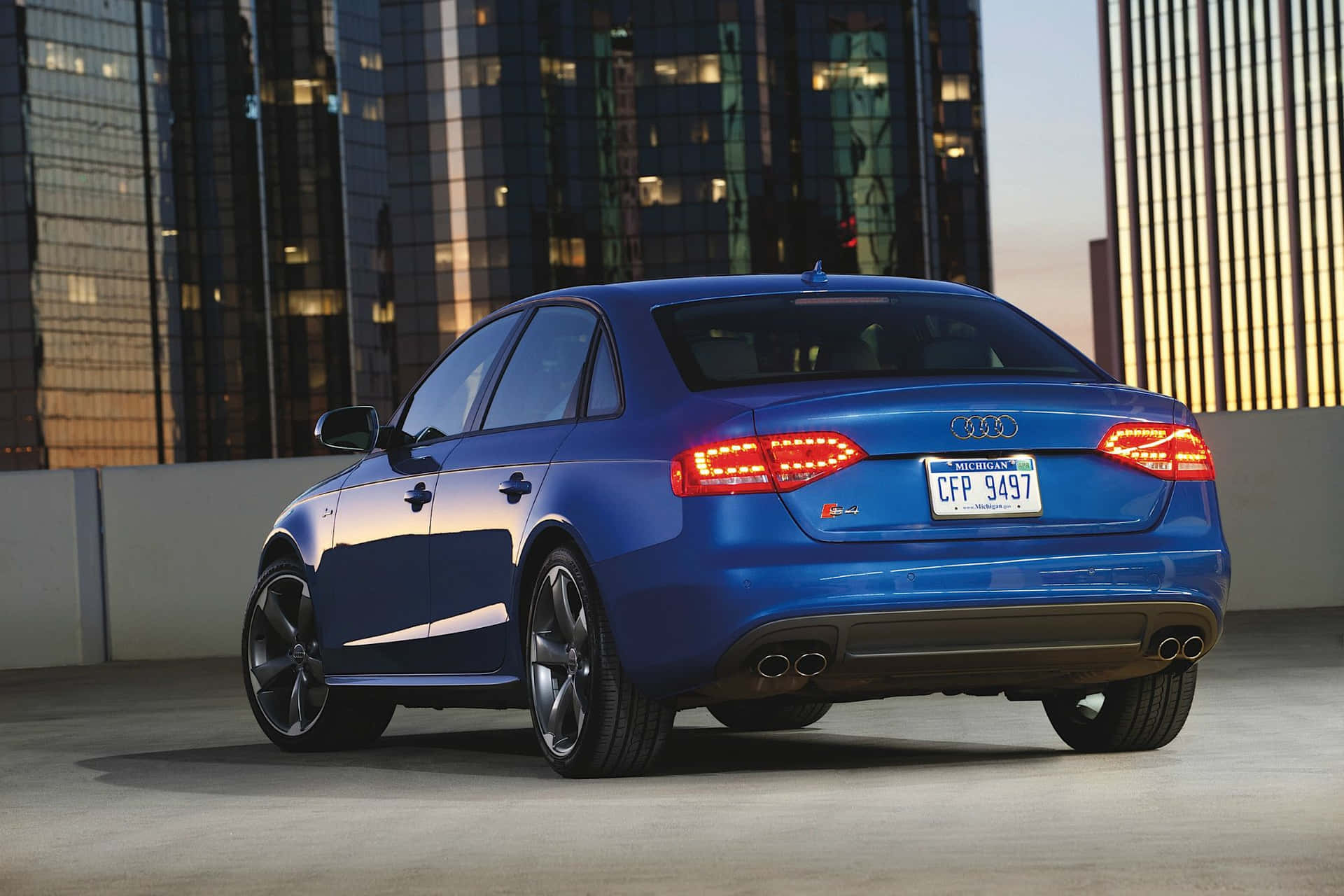 Audi S4 in Majestic Blue Wallpaper