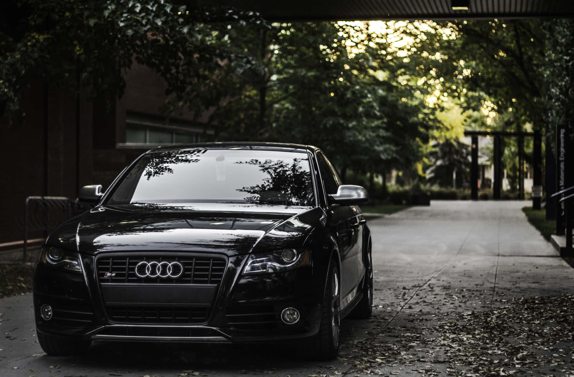 Sleek Audi S4 in urban environment Wallpaper