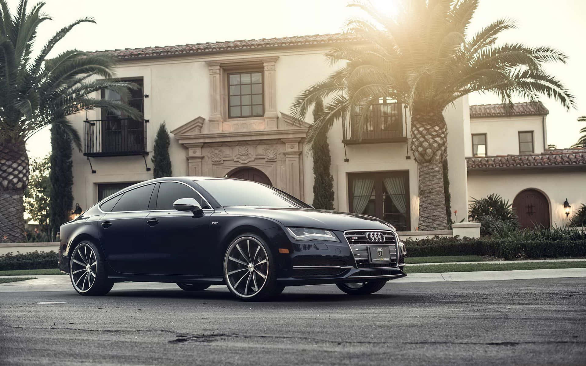 Sleek and Sophisticated Audi S7 in Motion Wallpaper