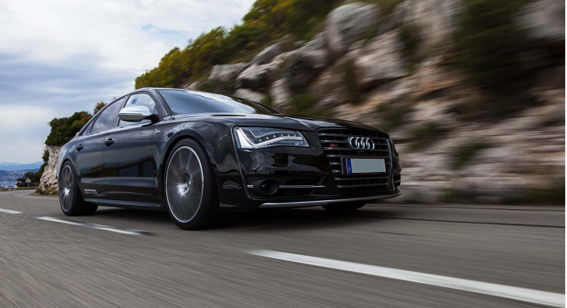 Powerful Audi S8 on the road Wallpaper