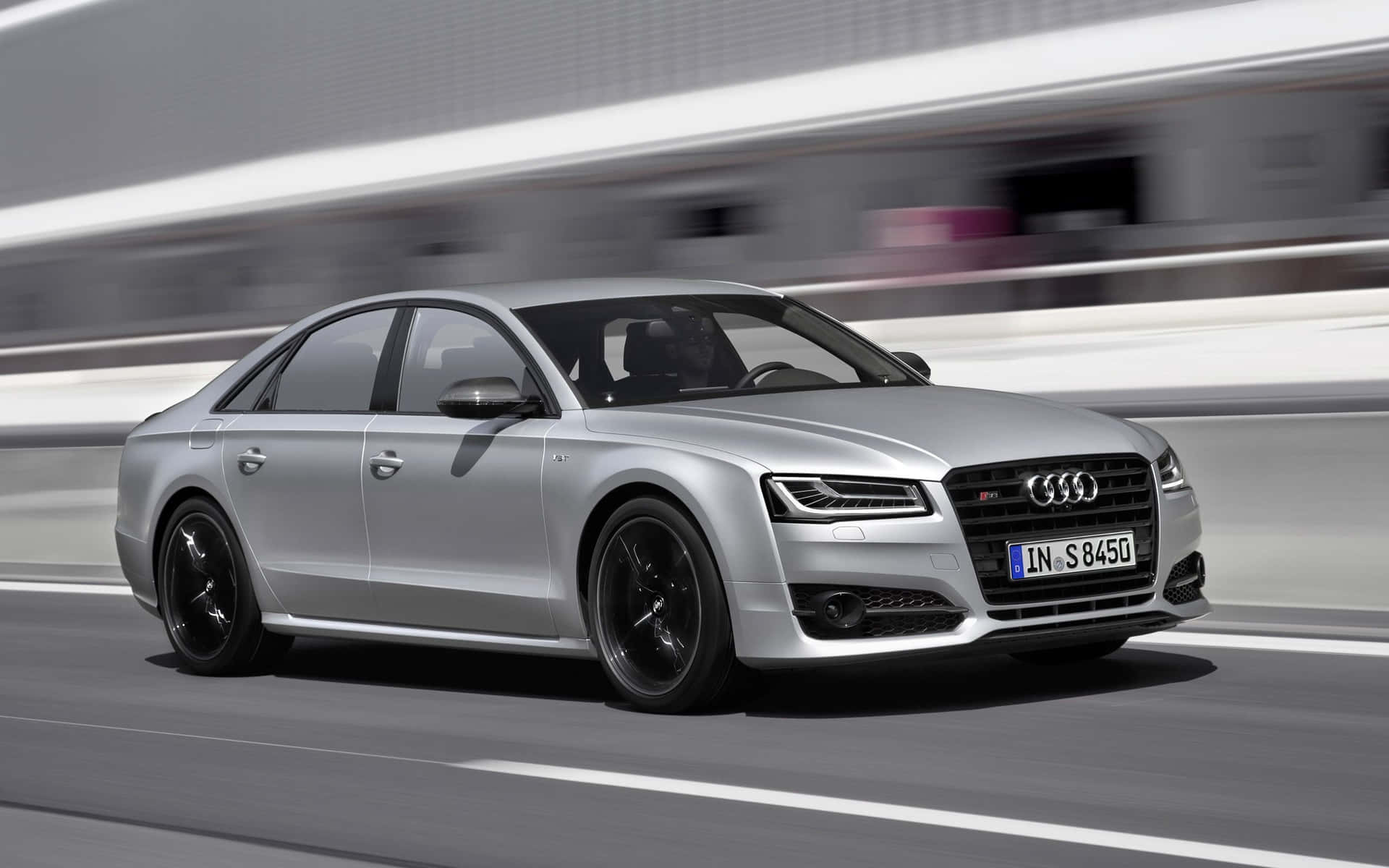 Elegant Audi S8 in Motion Wallpaper