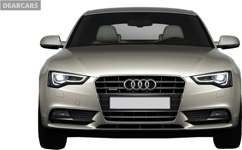 Audi Silver Sedan Front View PNG