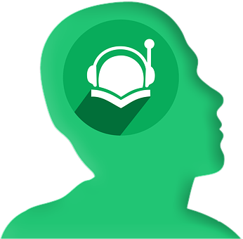 Audio Book Listening Head Icon PNG
