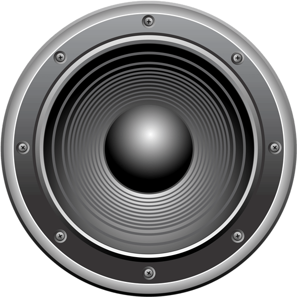 Audio Loudspeaker Closeup View PNG