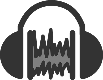 Audio Wave Headphones Icon PNG