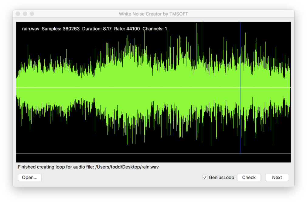 Audio Waveform Display Rain Sound File PNG