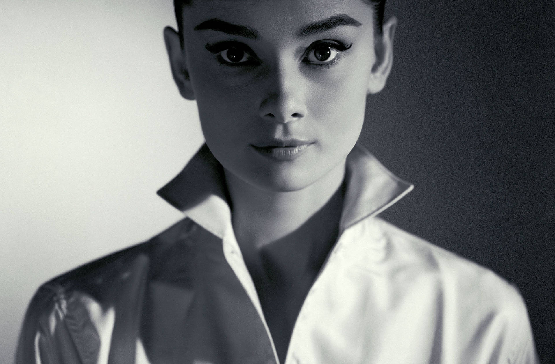 Audrey Hepburn In White Shirt