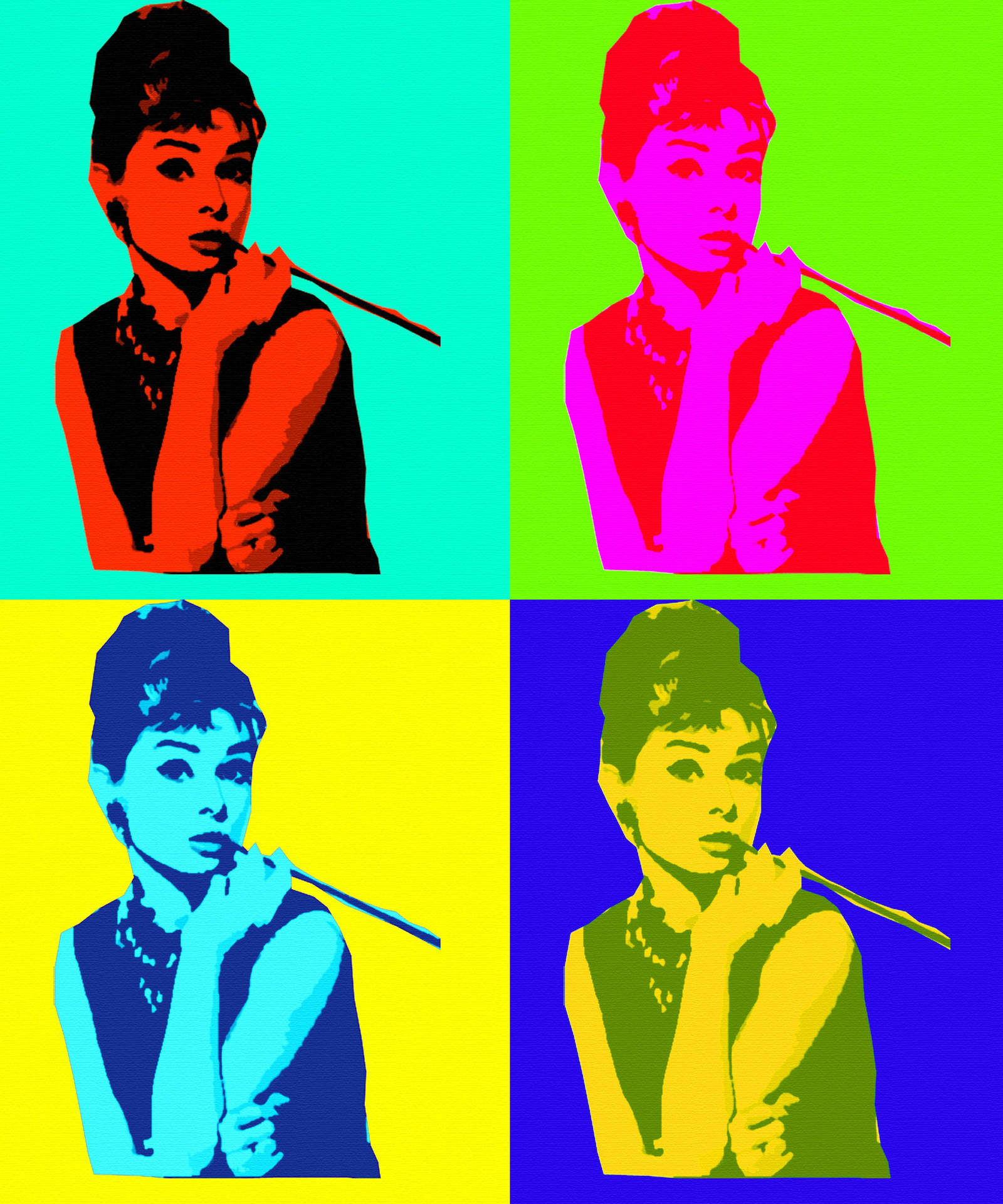Audrey Hepburn Pop Art Wallpaper