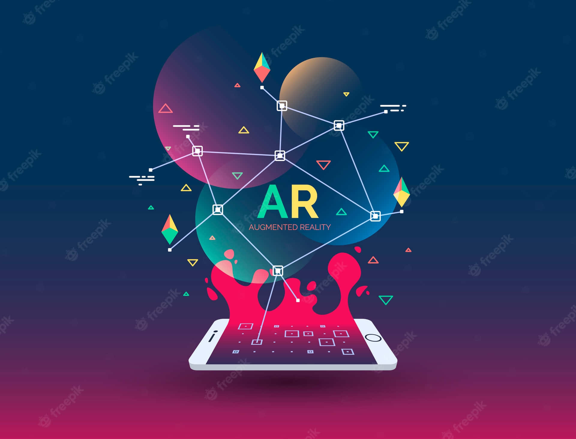 A Smartphone With The Word Ar On It Wallpaper