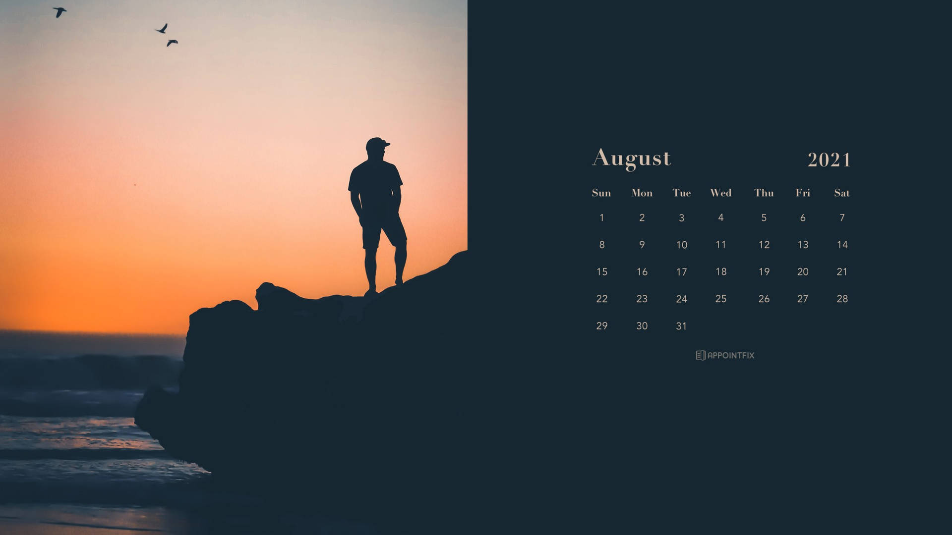 August 2021 Calendar Background