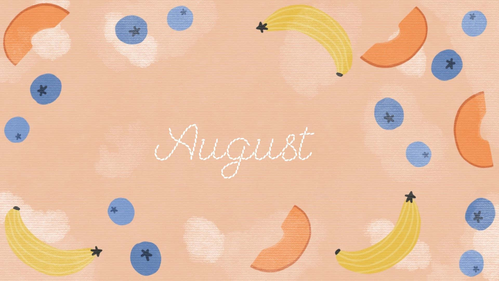 August Fruit Pattern Aesthetic Wallpaper