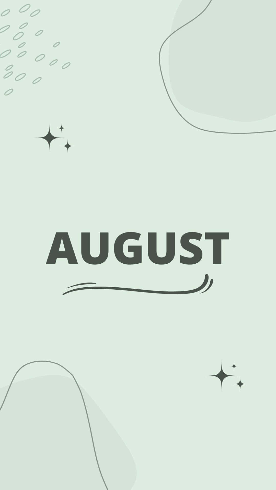 August Minimalist Aesthetic Poster Wallpaper