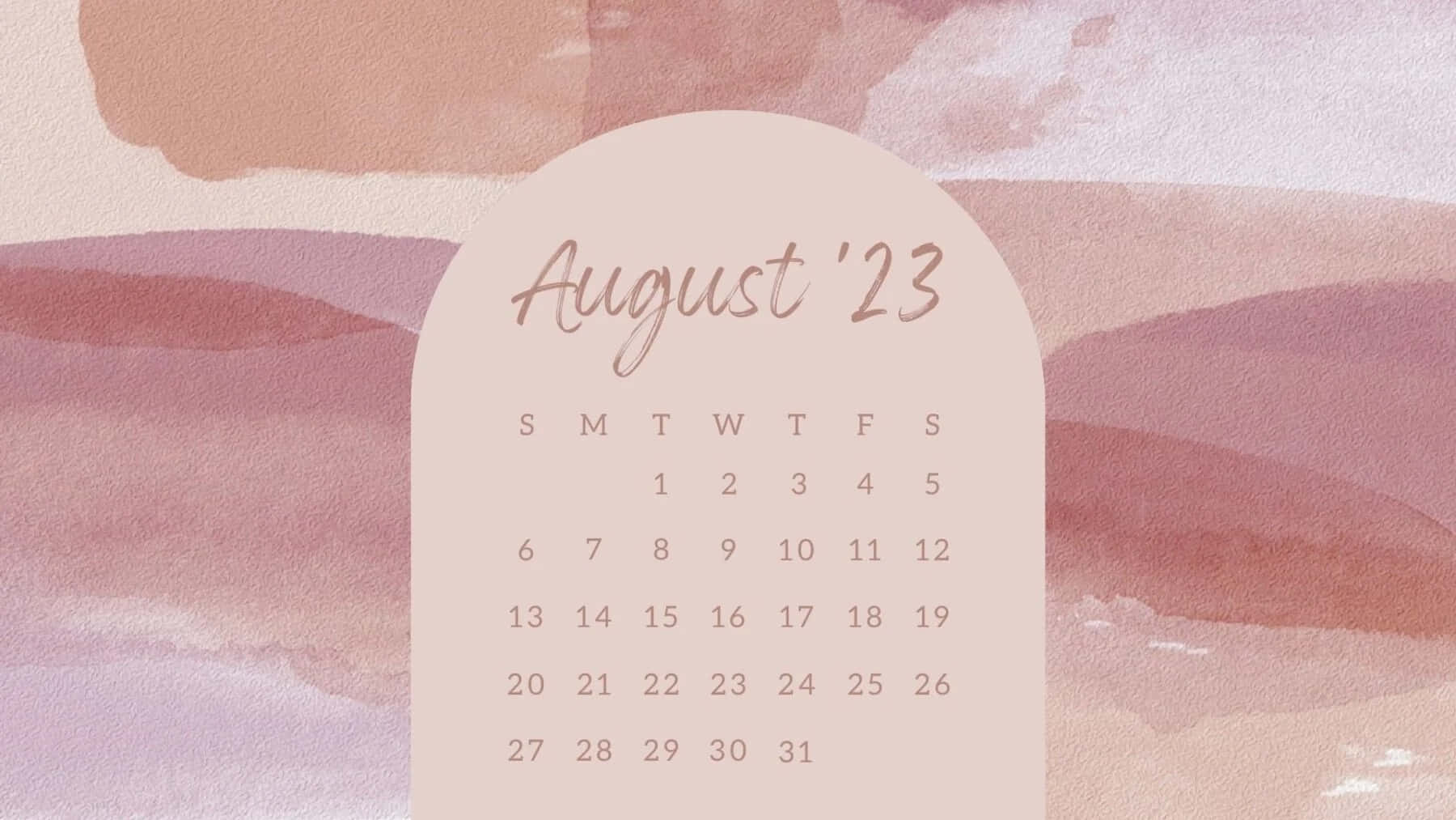 August2023 Desktop Calendar Wallpaper