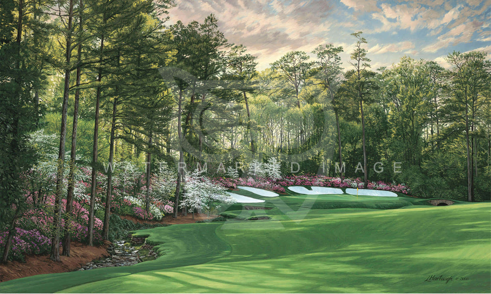 Einwunderschöner Blick Auf Den Augusta National Golfplatz. Wallpaper