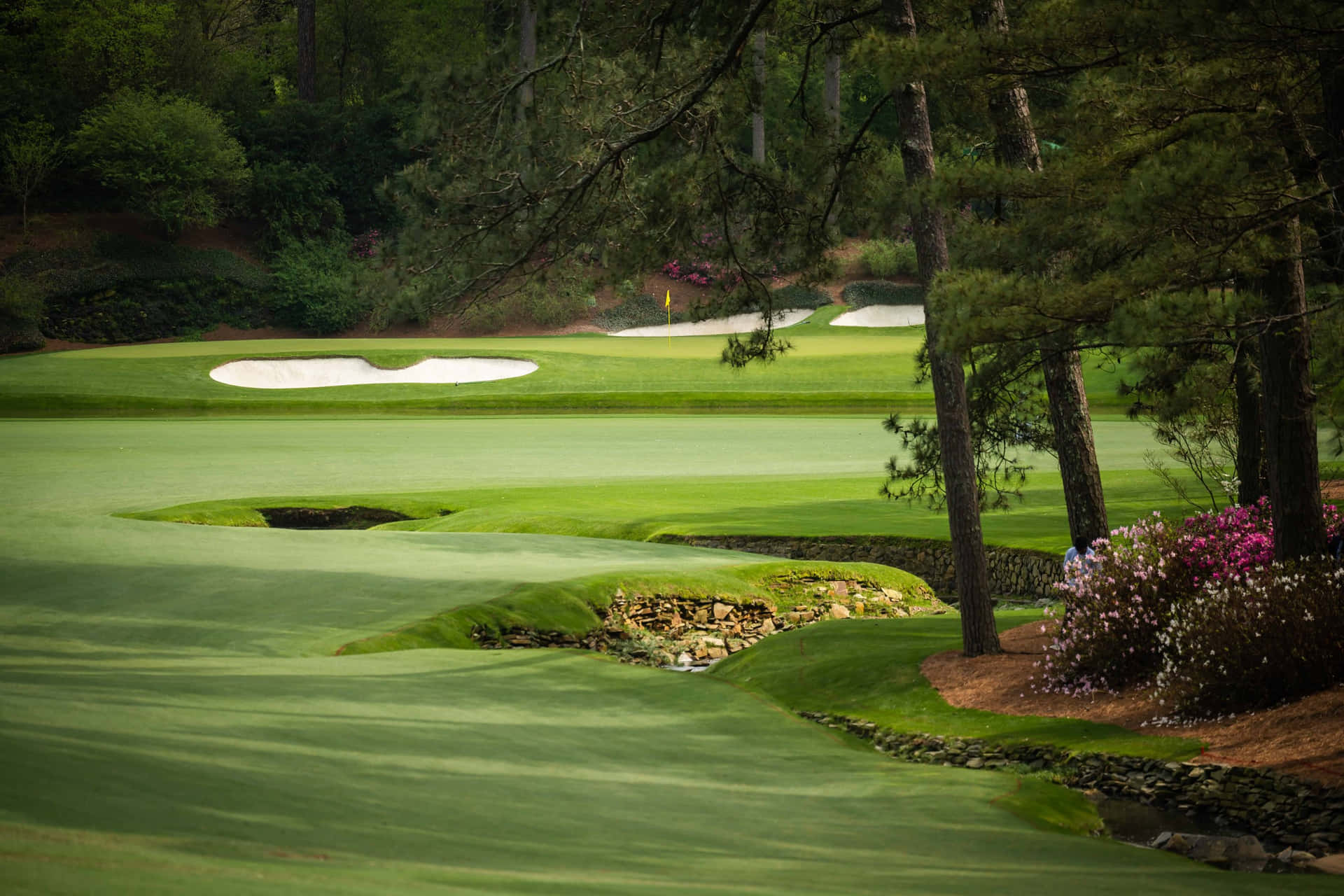 Elicónico Verde Del Club De Golf Augusta National. Fondo de pantalla