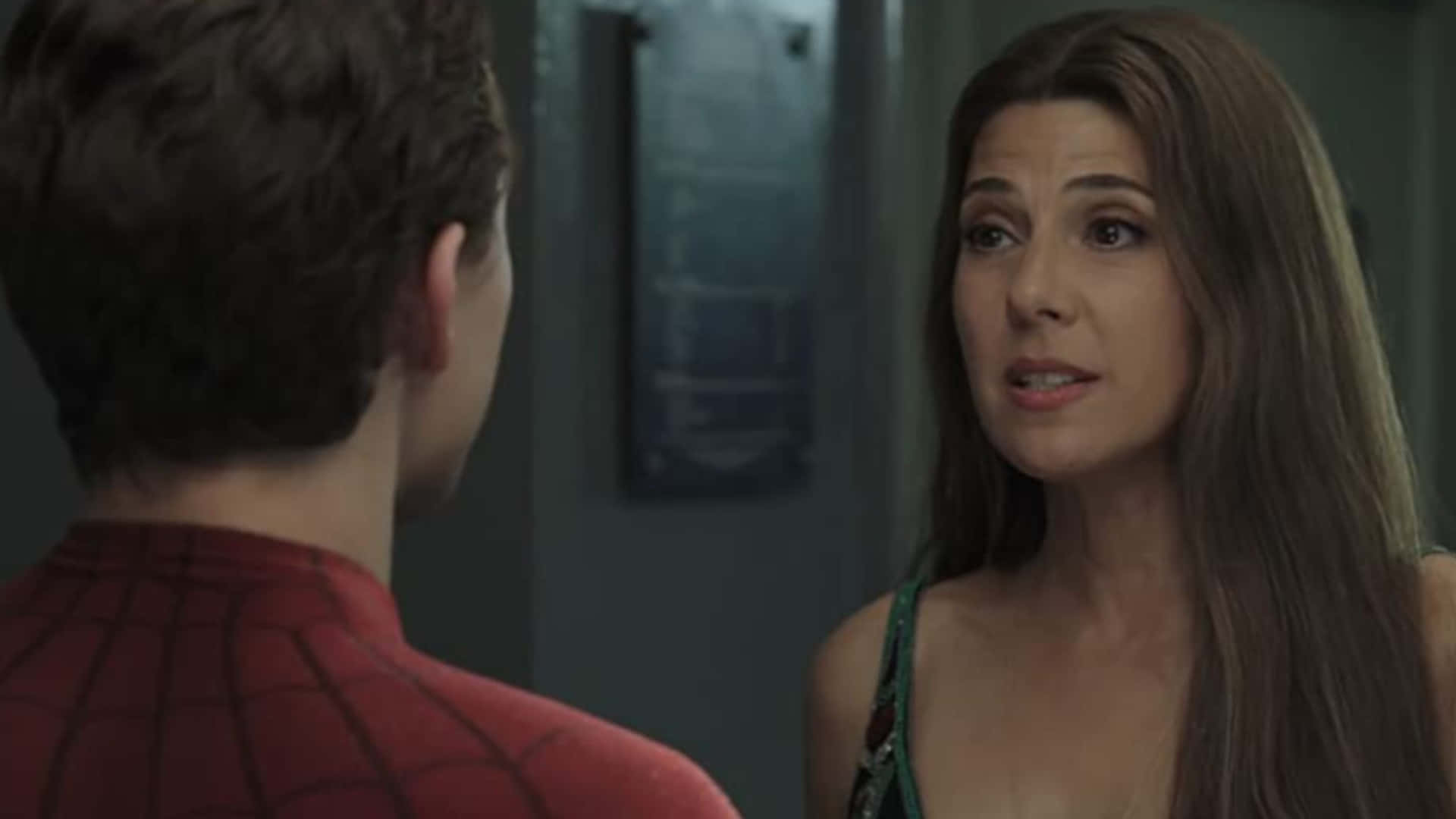 Aunt May in a heartwarming moment Wallpaper