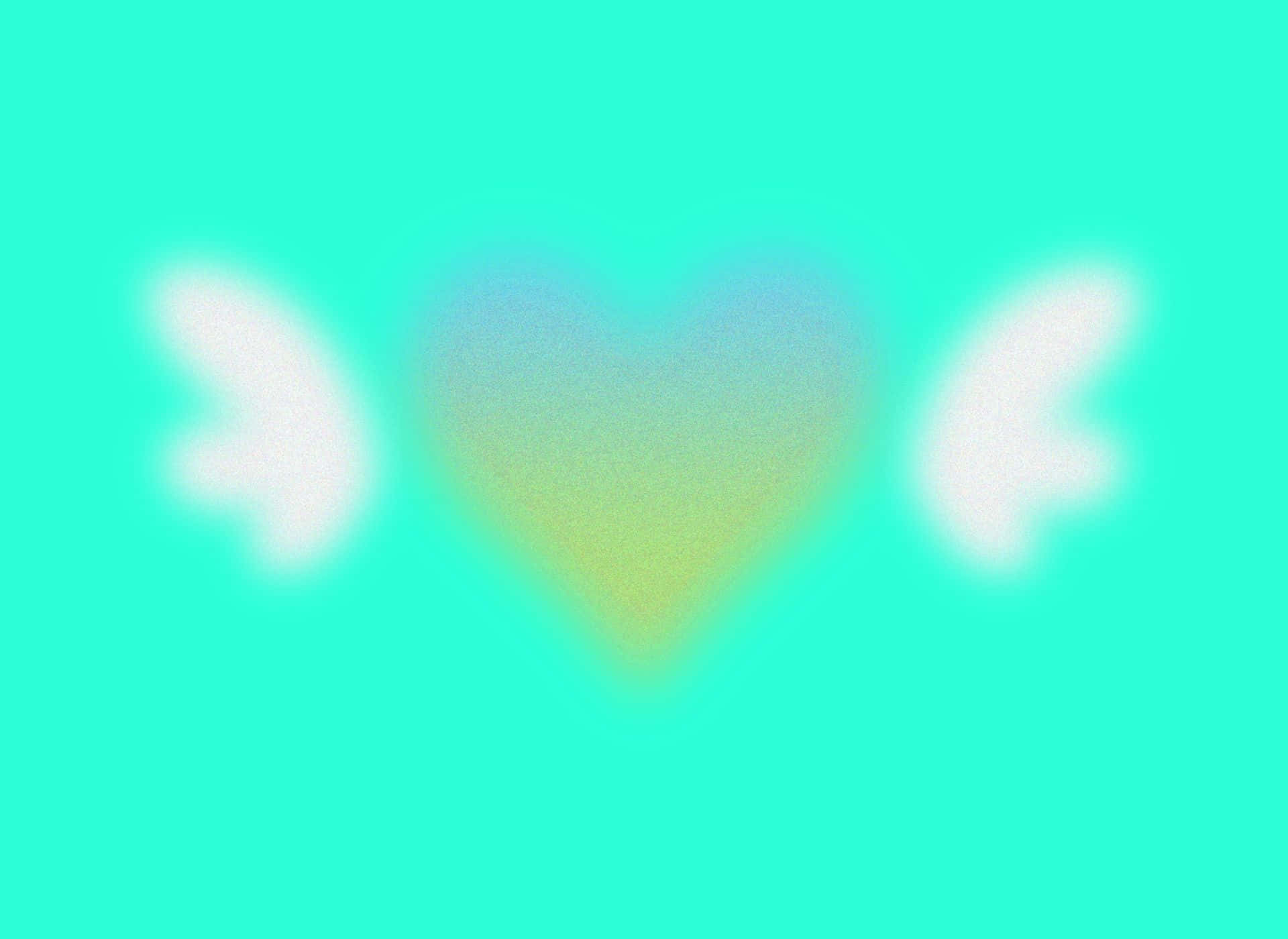 Digital Image Of Angel Heart Aura Background