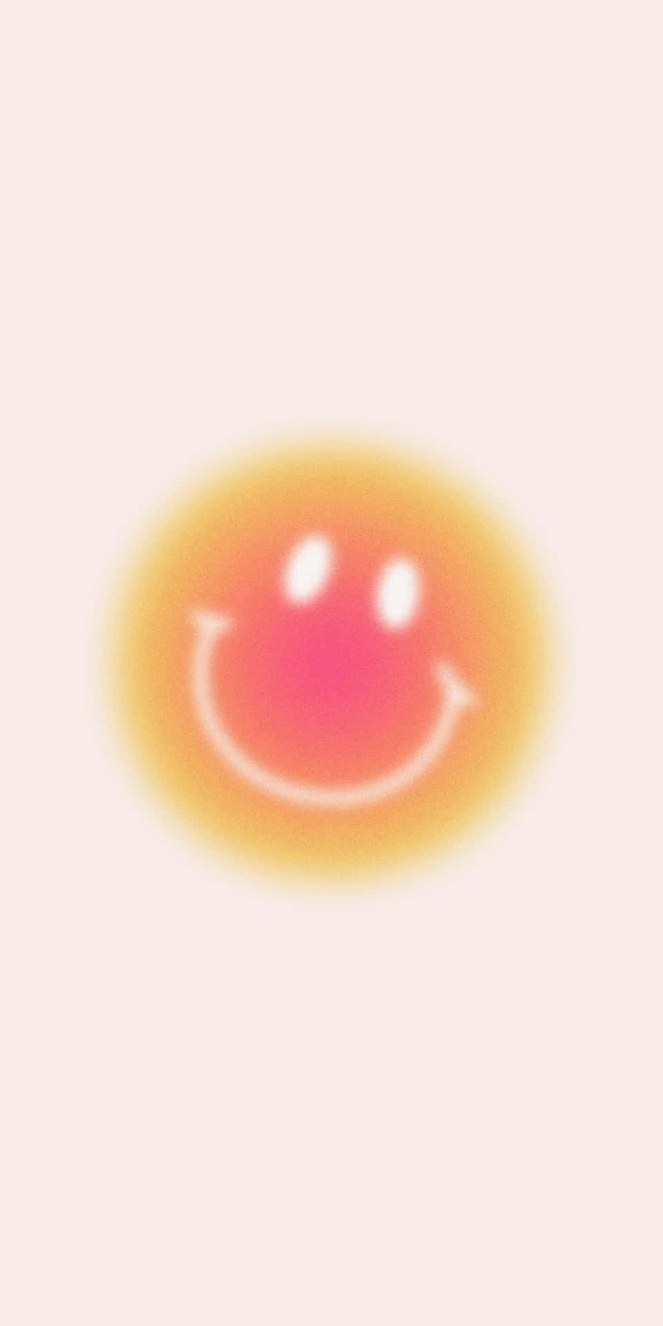 Orange Smiley Face Aura Background For Desktop