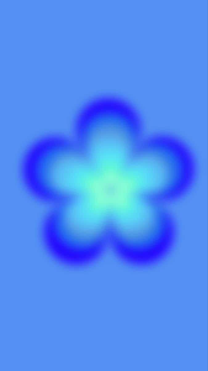 A Blue Flower On A Blue Background Wallpaper