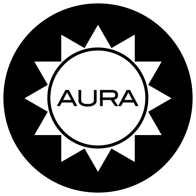 Aura Logo Blackand White PNG