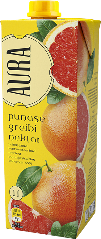 Aura Red Grapefruit Juice Pack PNG