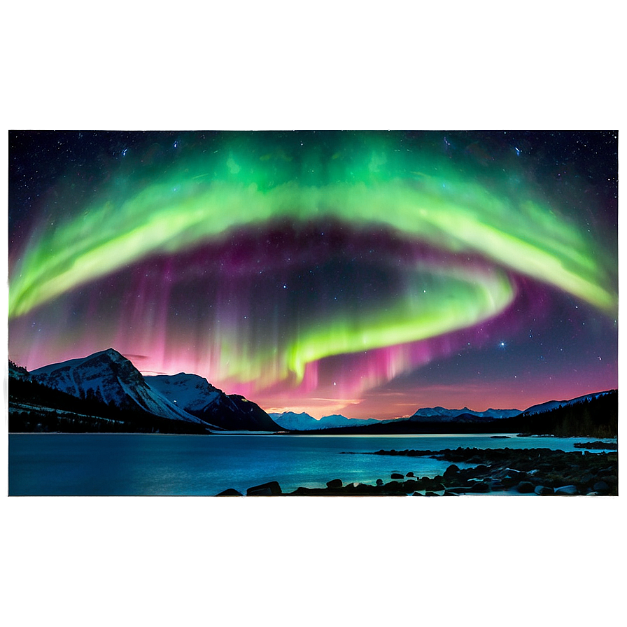 Aurora Borealis Landscape Png 06242024 PNG