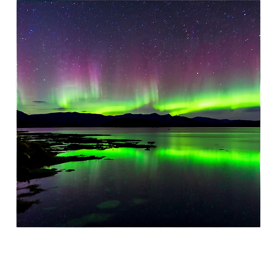 Aurora Borealis Over Lake Png 43 PNG