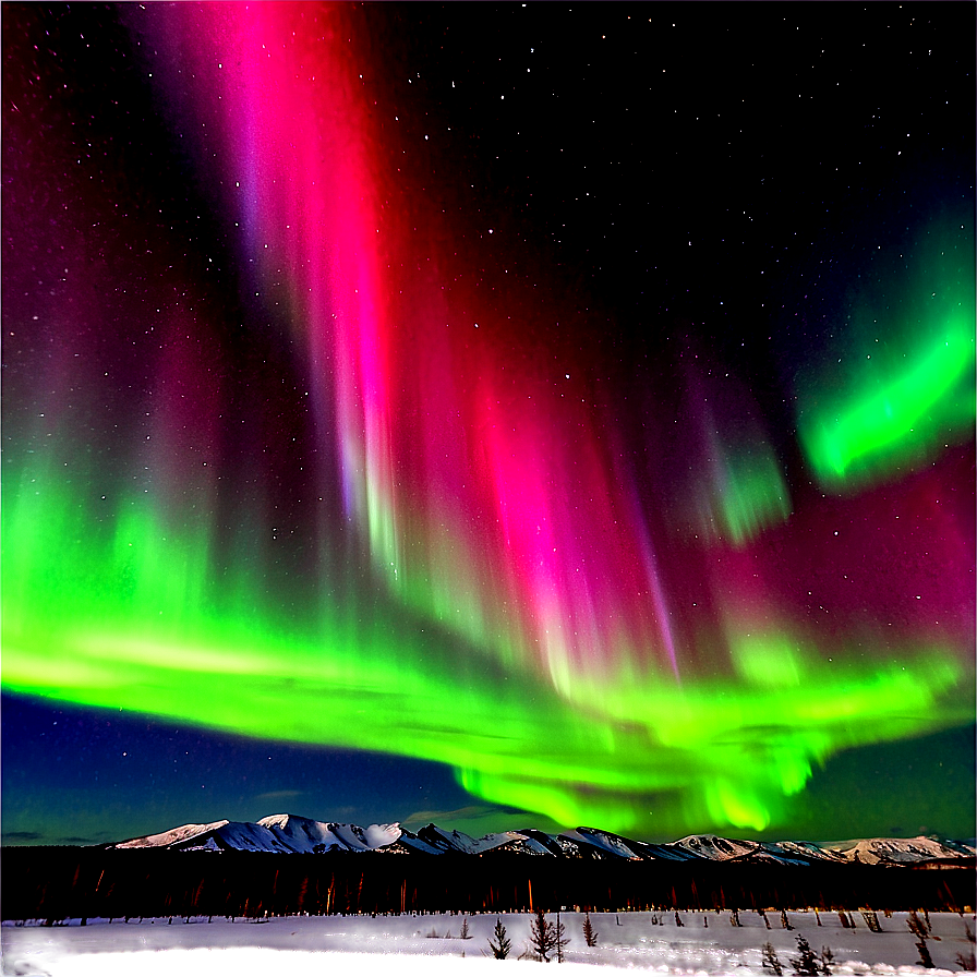 Aurora Borealis Over Tundra Png 46 PNG