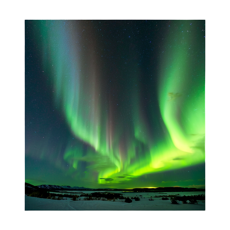 Aurora Borealis Under Stars Png 4 PNG