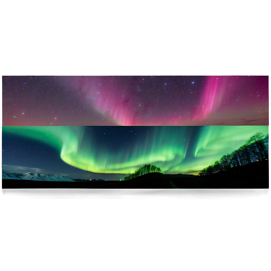 Aurora Borealis Under Stars Png 89 PNG