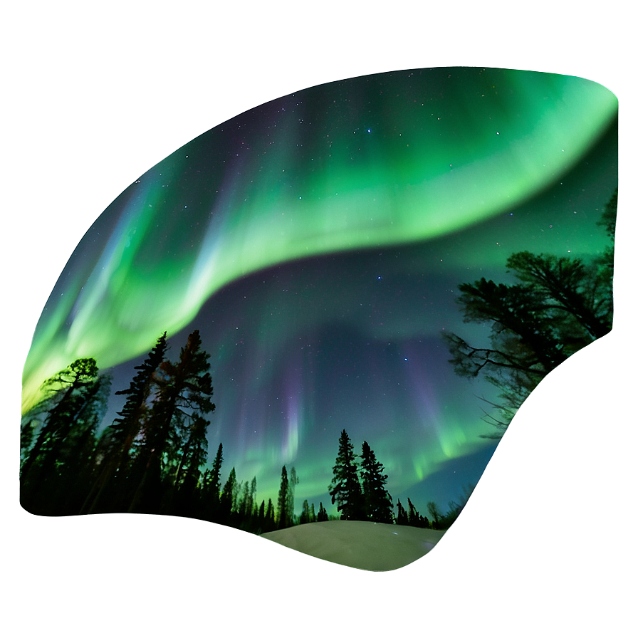 Aurora Borealis Under Stars Png Rud PNG