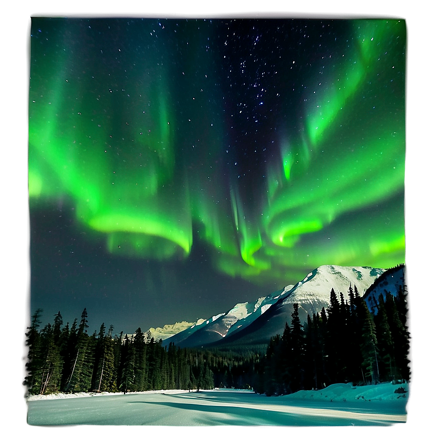 Aurora Borealis Wilderness Scene Png 66 PNG