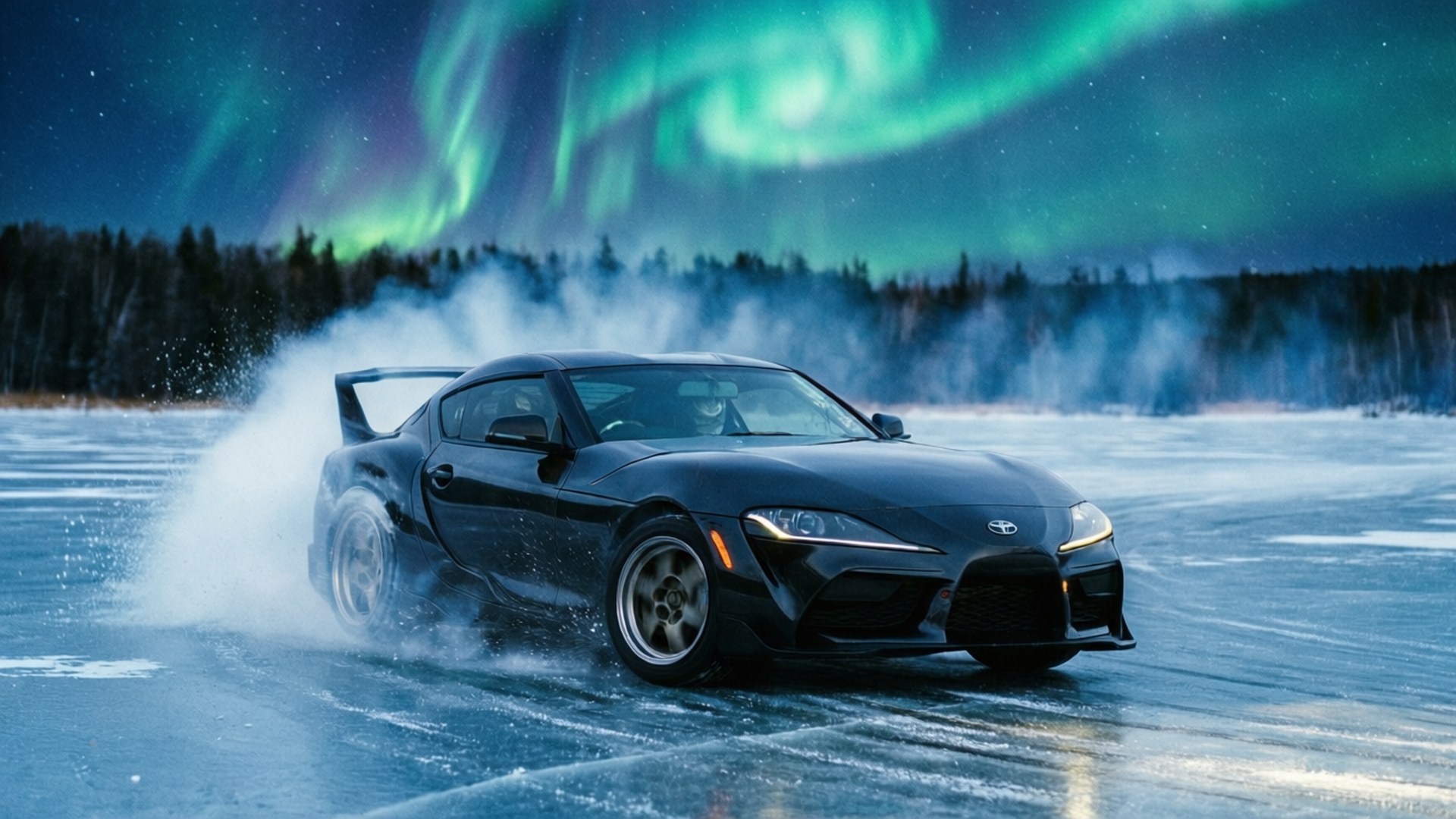 Aurora Ice Drift Fonds d'écran