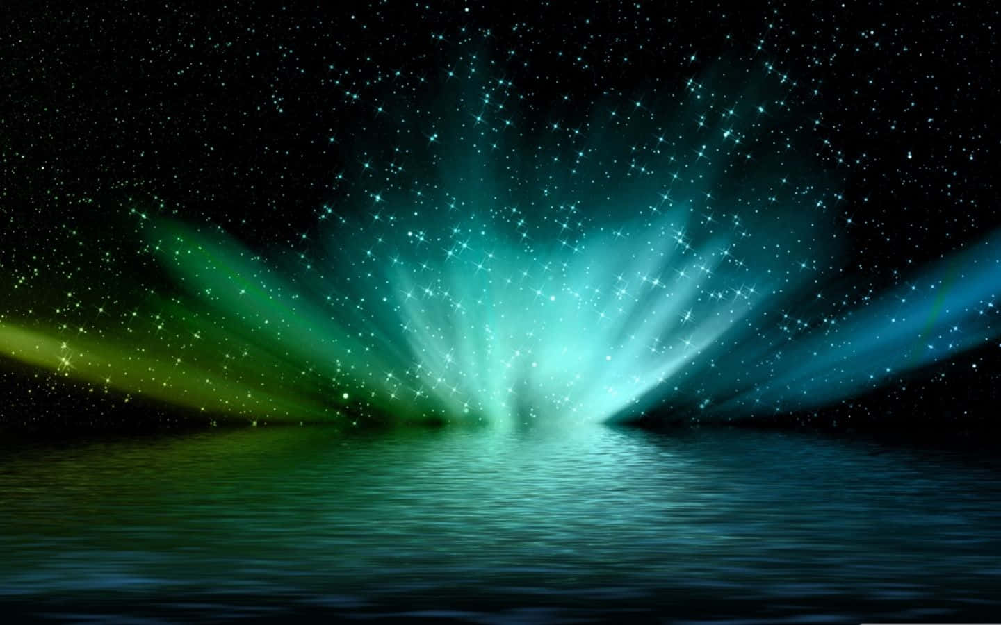 Aurora Lights Reflection Water Wallpaper