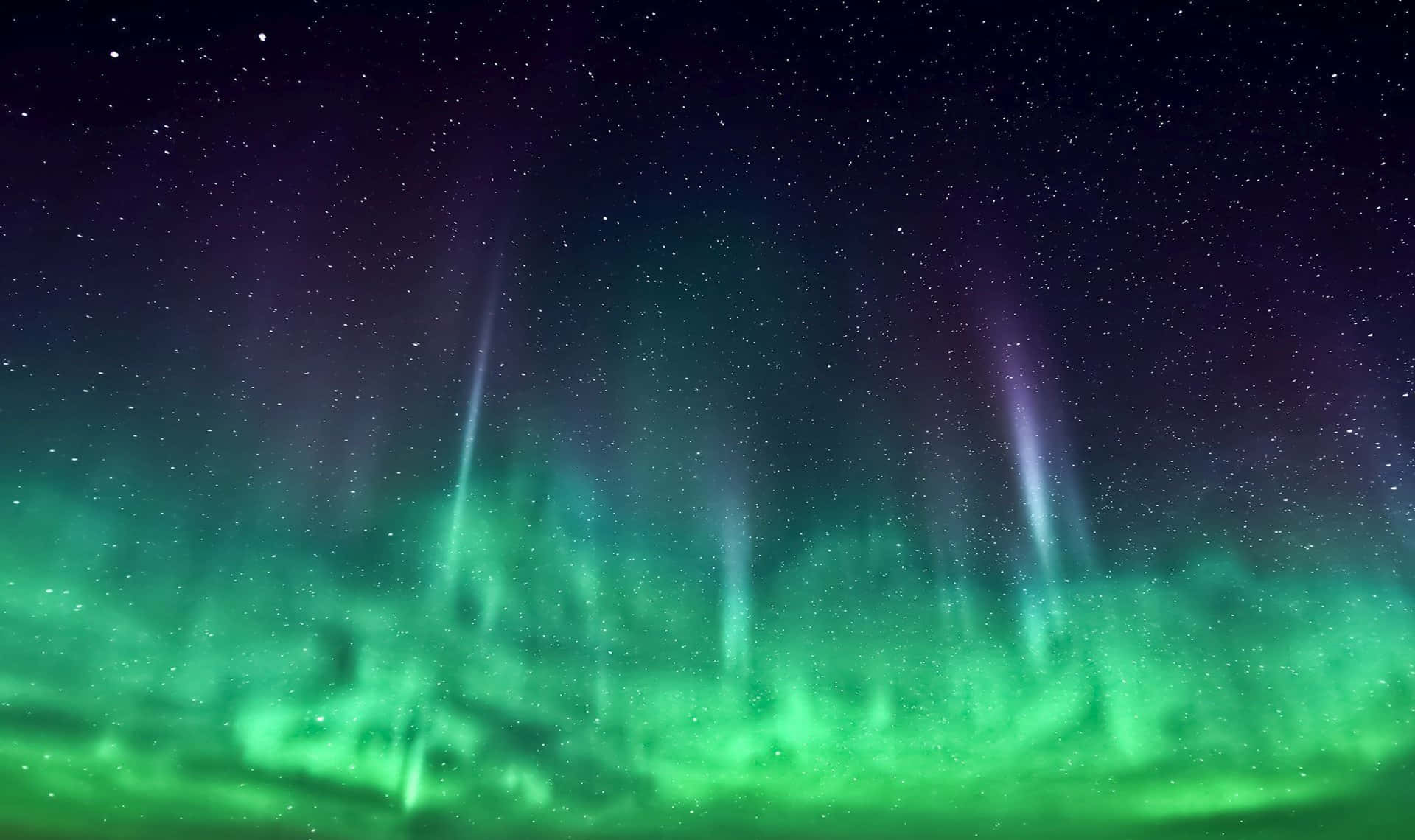 The magical appearance of the Aurora Borealis in the night sky
