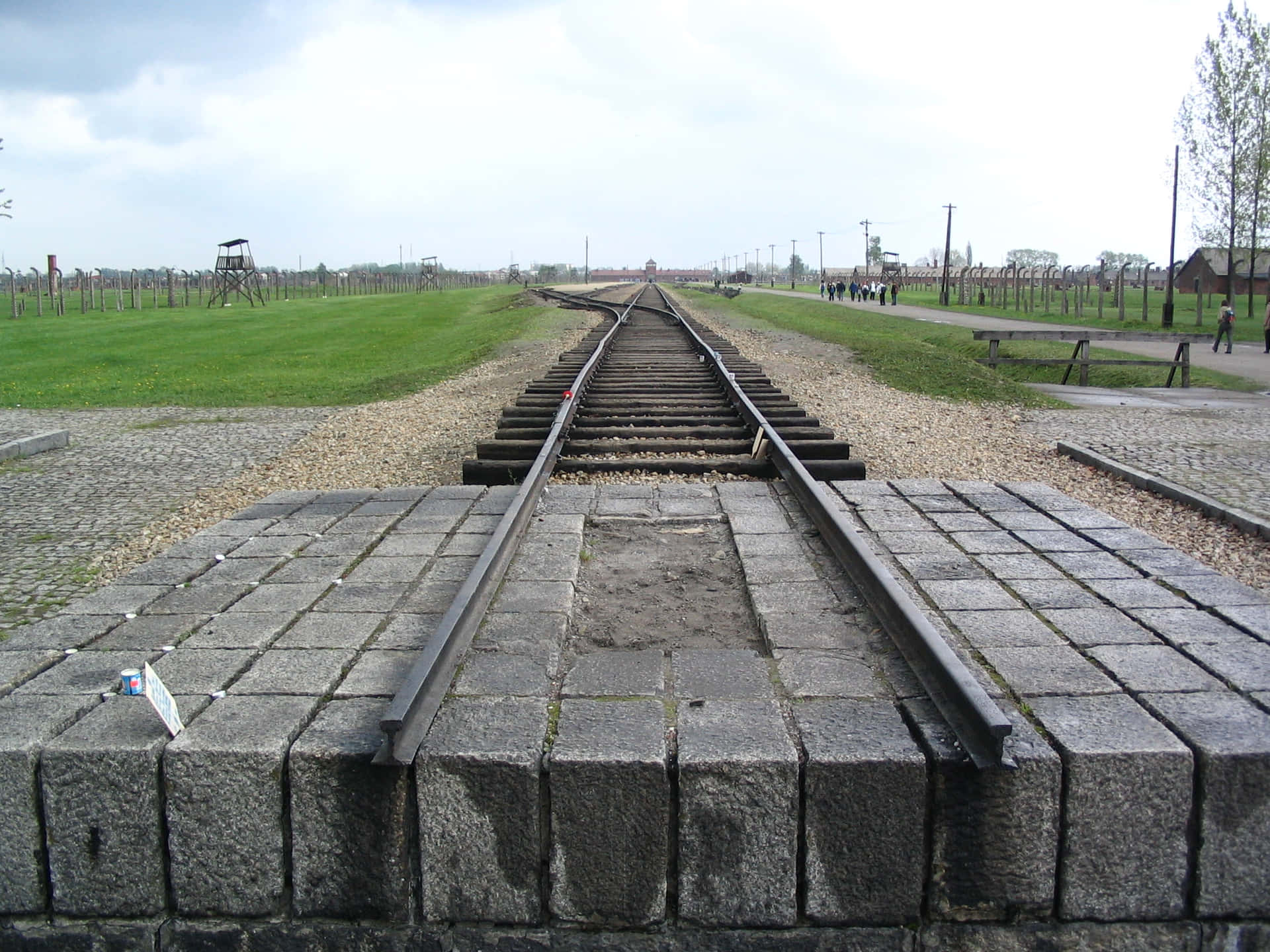Auschwitz Birkenau Concentration Camp Outdoor Railway Track Picture