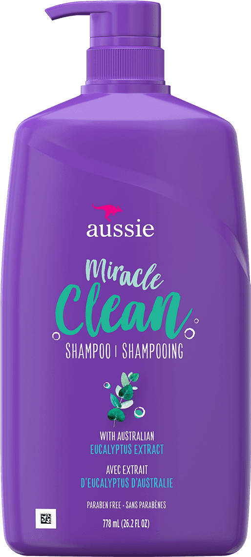 Aussie Miracle Clean Shampoo Bottle PNG