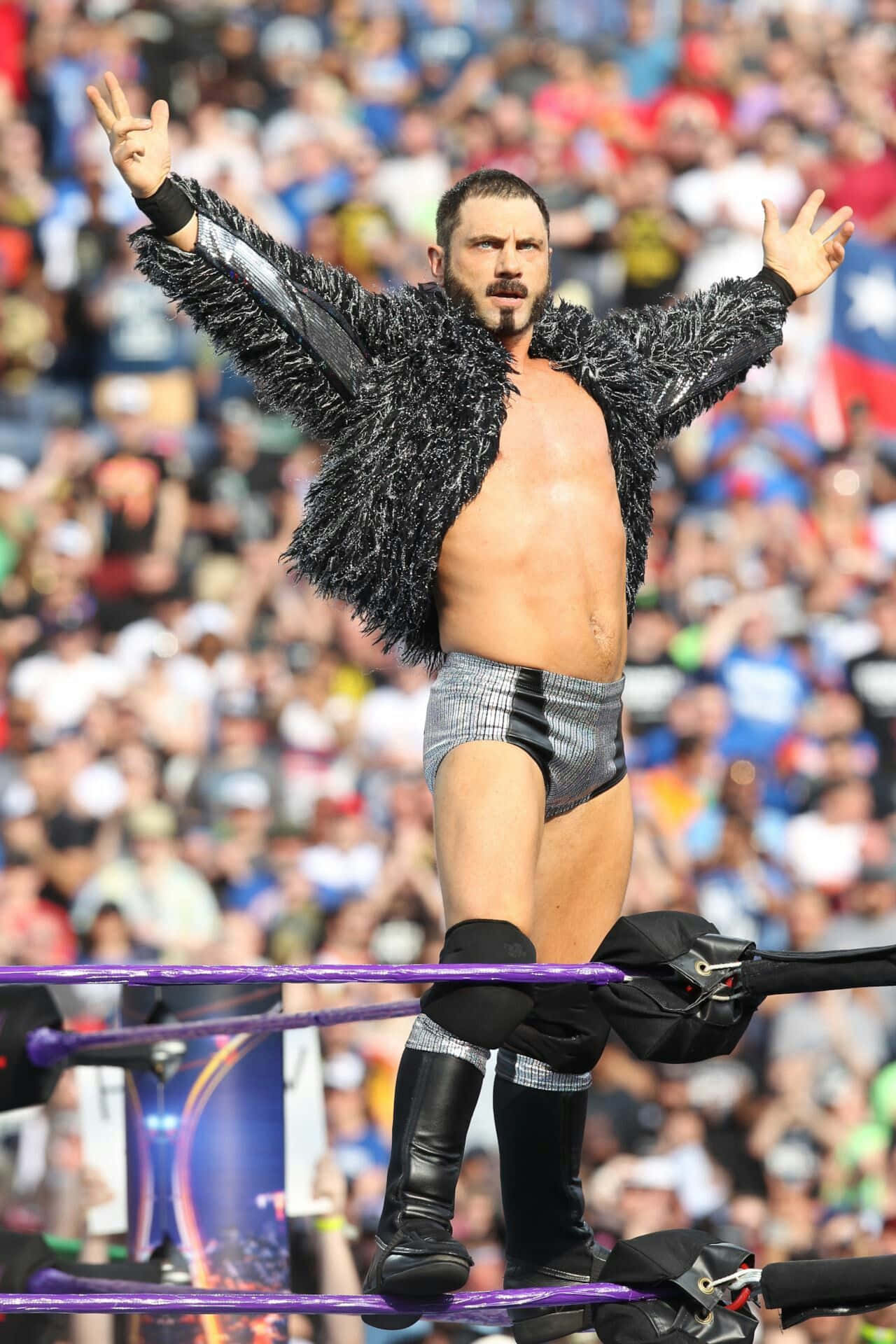Austin Aries - a Pro Wrestling Legend in Action at WrestleMania 33. Wallpaper