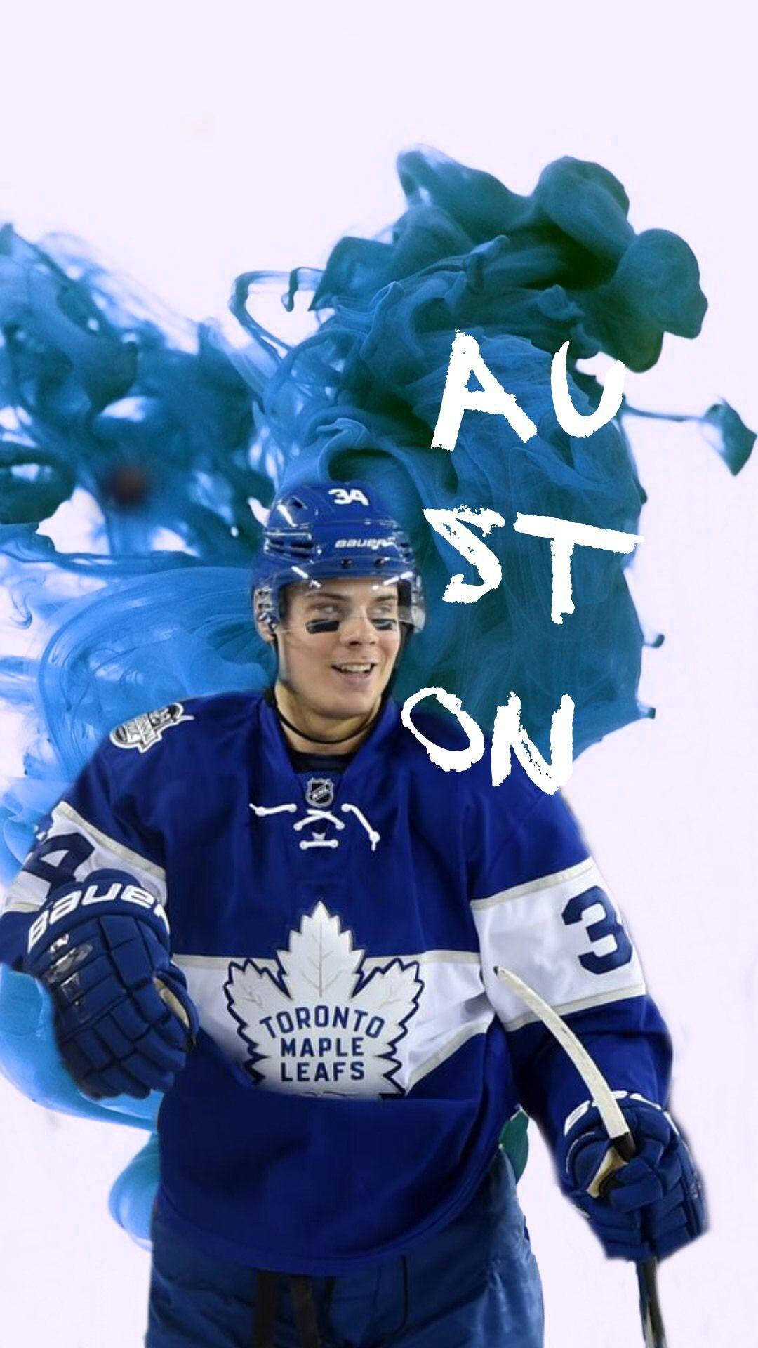 Download Auston Matthews, also known as 'Papi,' striking a pose during a  game session Wallpaper