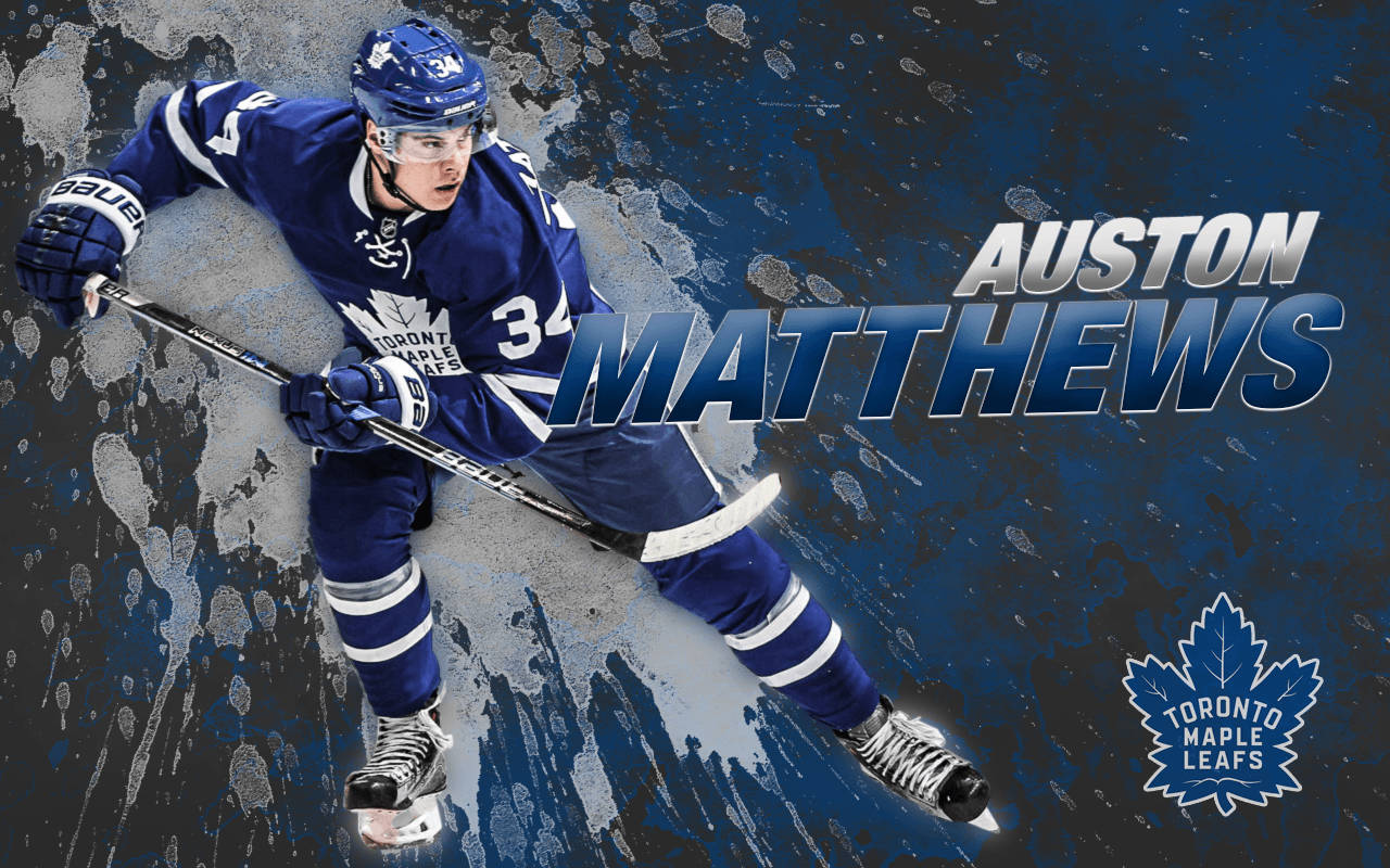 Auston Matthews Of Toronto Maple Leafs Wallpaper