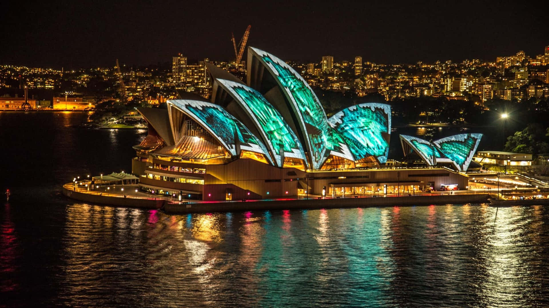 Sydneyopernhaus Bei Nacht