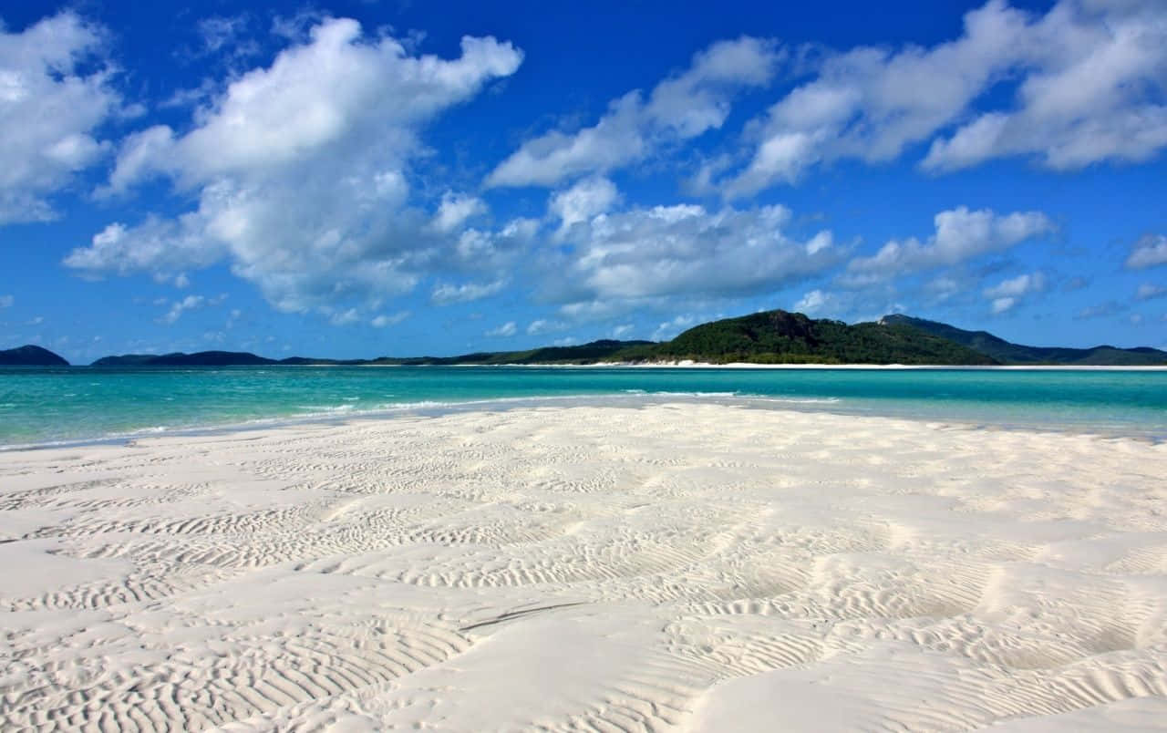 Fantastisk Soloppgang Ved Australia Strand Bakgrunnsbildet