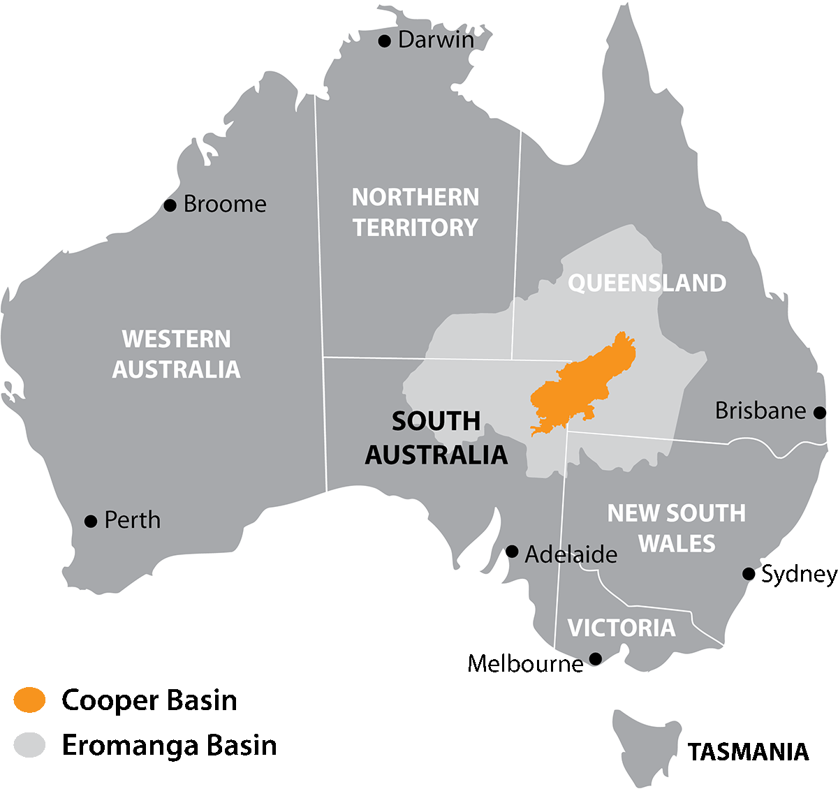 Australia Cooper Eromanga Basins Map PNG