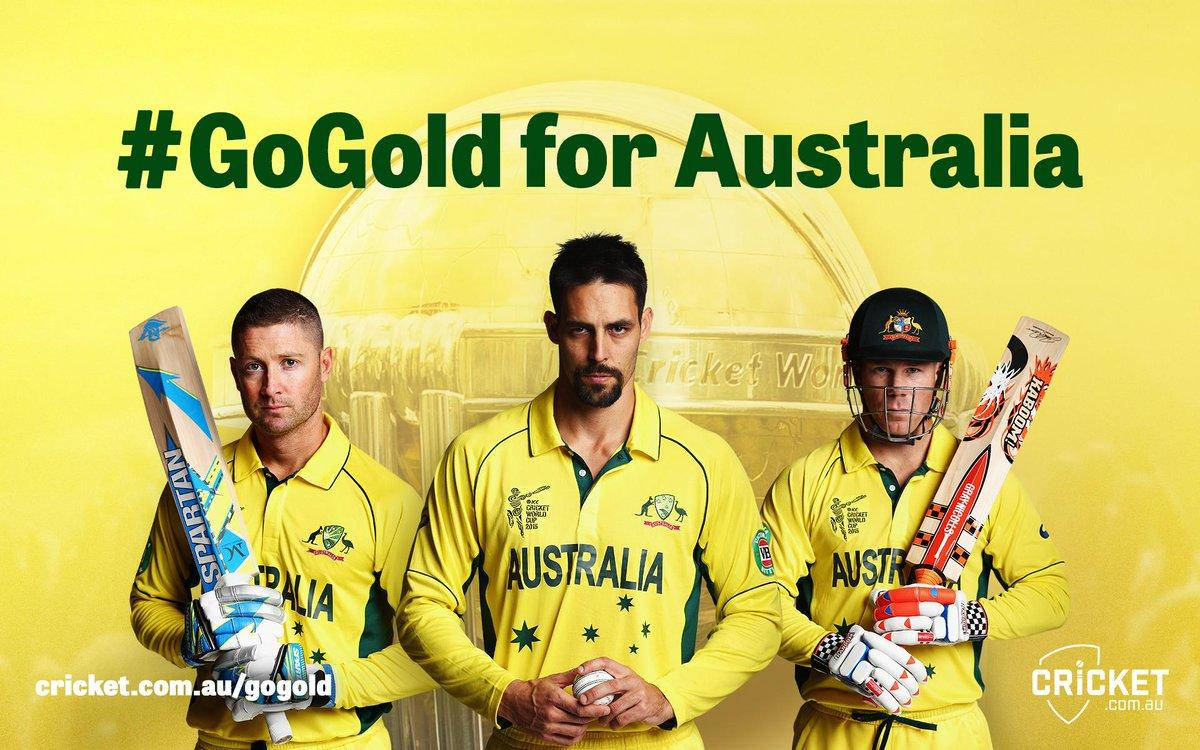 Australia Cricket Go Gold Poster