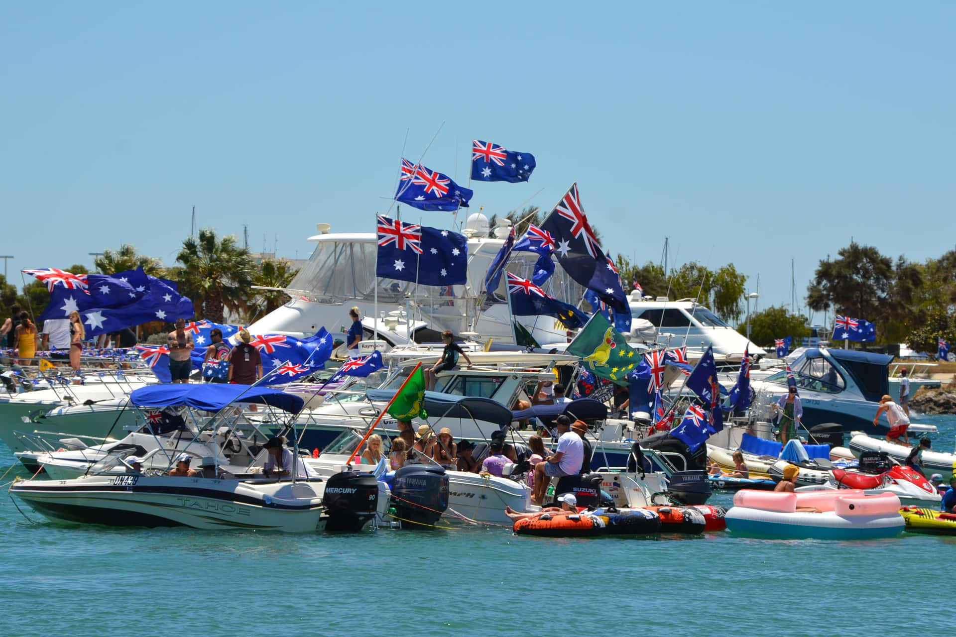 Australia Day Boat Gathering Mandurah Wallpaper