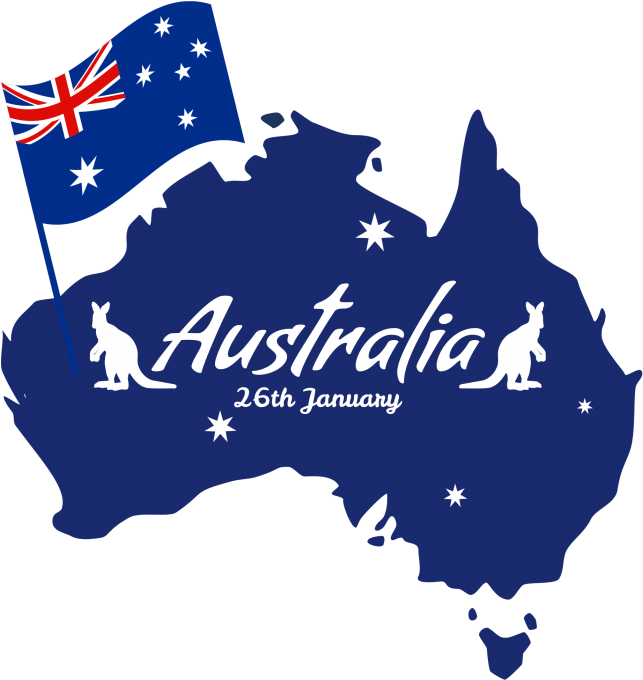 Australia Day Celebration Graphic PNG